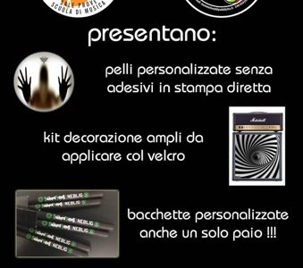 Pelli, Bacchette, Merchandising Personalizzato